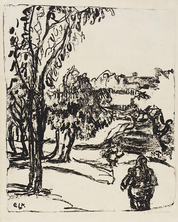 Ernst Ludwig Kirchner - Obstbäume und Hügel bei Golberode