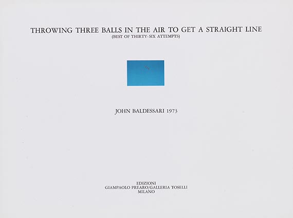 John Baldessari - Throwing three balls in the air to get a straight line (best of thirty-six attempts) - Weitere Abbildung