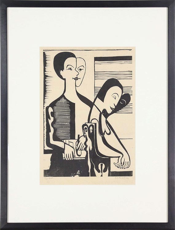 Ernst Ludwig Kirchner - Selbstbildnis mit Erna - Rahmenbild