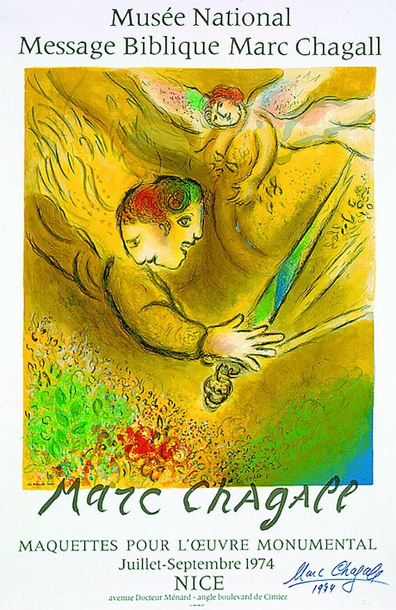 Marc Chagall - 2 Bll. Plakate: Der richtende Engel. Das Lied der Lieder