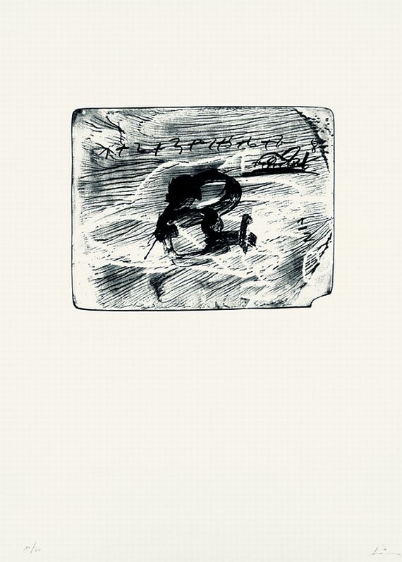 Antoni Tàpies - Improvisation en noir et blanc I