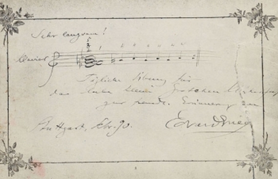 Edvard Grieg - 1 Albumblatt von E. Grieg.