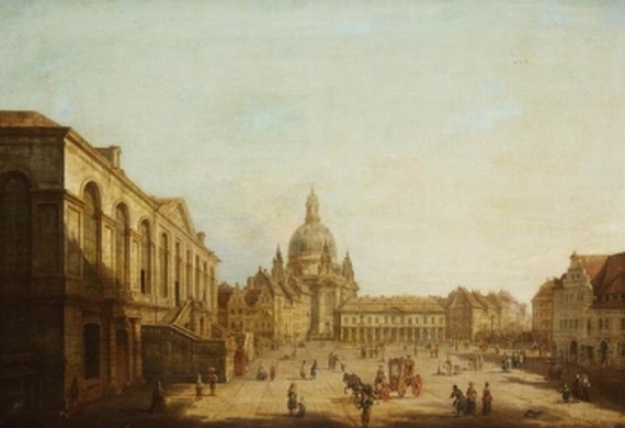 Bernardo Bellotto gen. Canaletto - Nach - Der Neumarkt in Dresden vom Jüdenhof aus