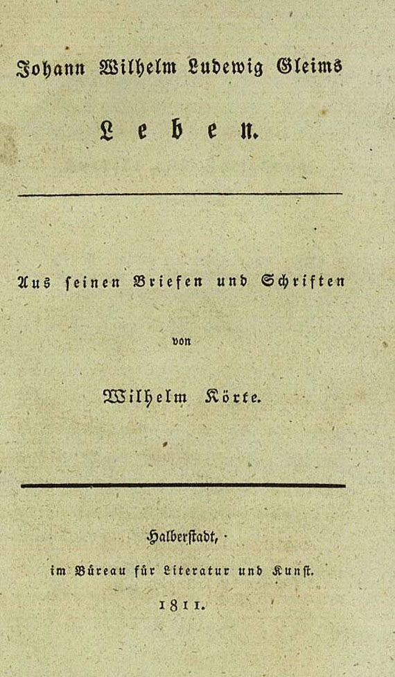 Johann Wilhelm Ludwig Gleim - Leben, 1811. [128]