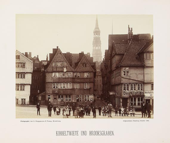 Fotografie - Koppmann, G., Album 10 Orig.-Photographien Hamburg, 1884.