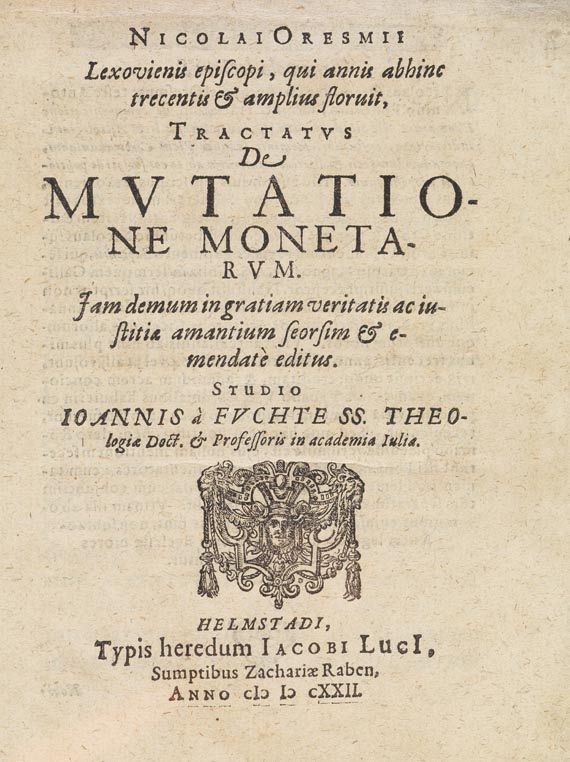  Nikolaus von Oresme - Mutatione monetarum. 1622 - Weitere Abbildung