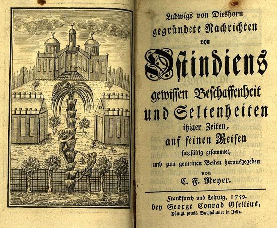 Ludwig von Dieshorn - Ostindiens gewissen Beschaffenheit. 1759.