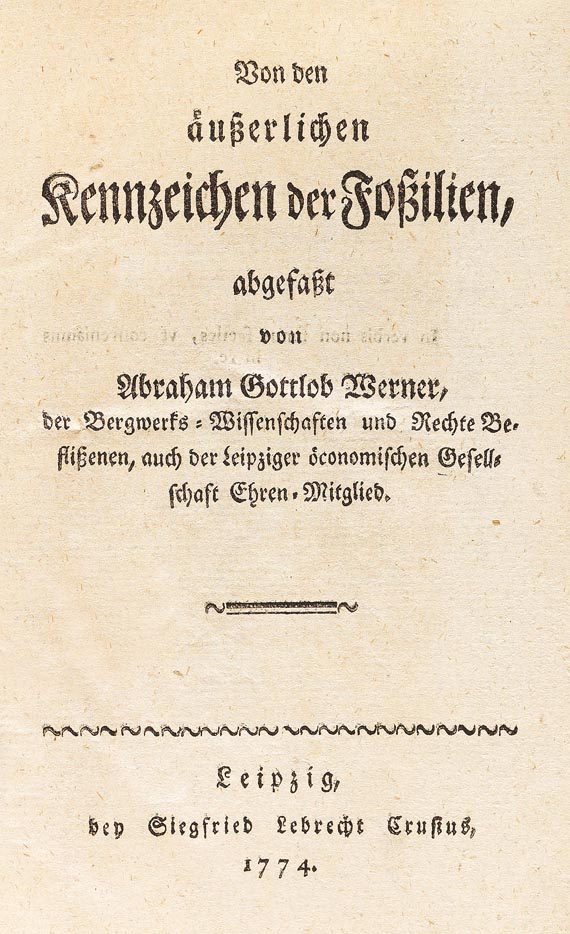 Abraham Gottlob Werner - Kennzeichen der Foßilien, 1774 - Weitere Abbildung