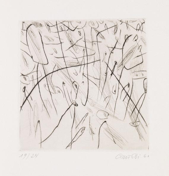 Emil Cimiotti - 2 Blätter: Abstrakte Kompositionen