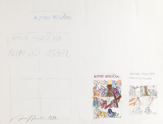 Alfred Hrdlicka - Alfred Hrdlicka. Schaustellungen (1984). 3 Zeichnungen