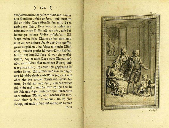Mirabeau, H. G. de Riqueti - Konvolut: Mirabeau, Haller Tagebuch, Yoricks Reise, 4 Bde.