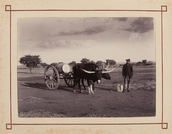 Südafrika - Kolonial-Konvolut. Fotos u. Dokumente d. Familie Stephani, ca. 15 Tle. (um 1869-1904)