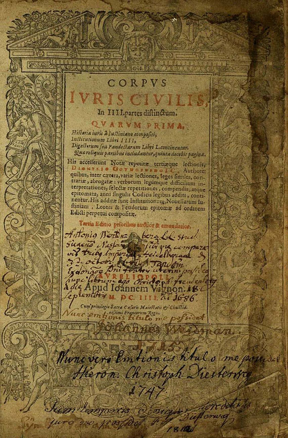 Dionysios Gothofredus - Corpus iuris civilis (1604)