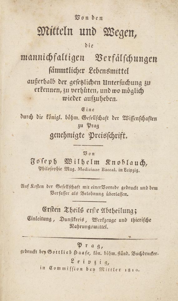 Joseph Wilhelm Knoblauch - Von den Mitteln und Wegen. 1810. 2 Bde. - Weitere Abbildung
