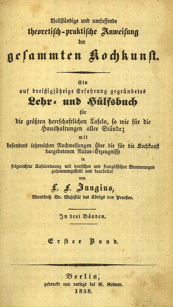 Ludwig Ferdinand Jungius - Theoretisch-praktische Anweisung. 1838. Bd. 1-2 (von 3)
