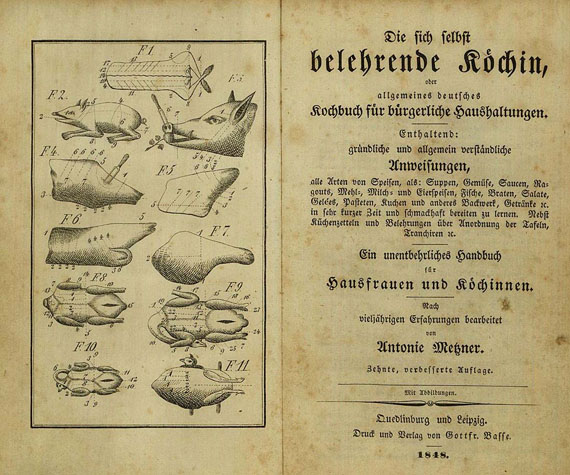 Antonie Metzner - Die sich selbst belehrende Köchin. 1848