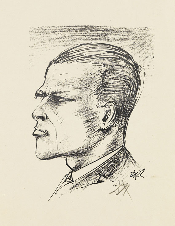 Otto Dix - Selbstportrait im Profil