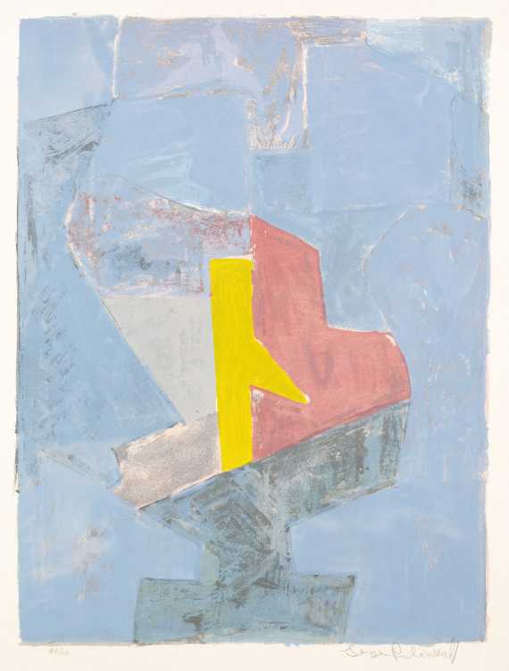 Serge Poliakoff - Composition bleue, jaune et rouge