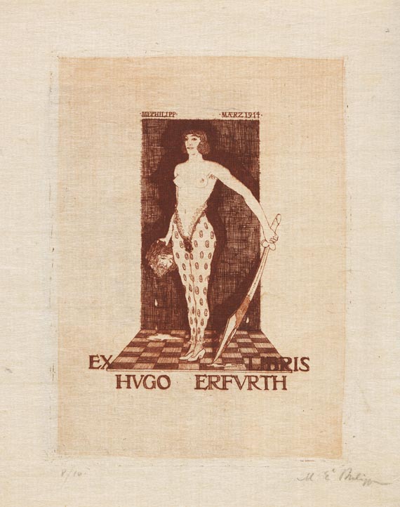 Martin E. Philipp - Exlibris Hugo und Helene Erfurth. 1913-1916