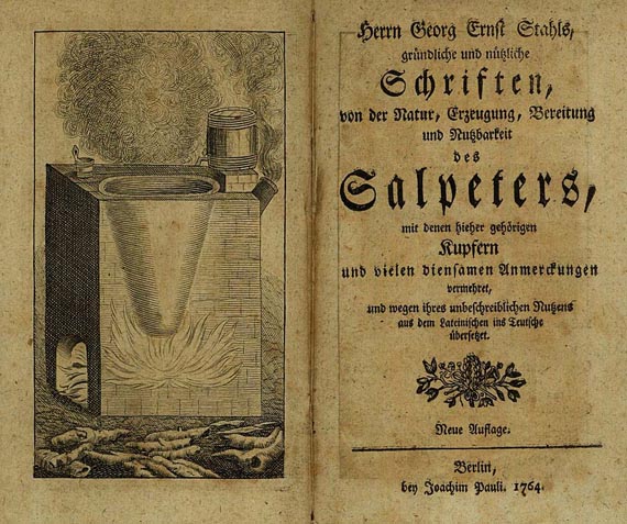 Georg Ernst Stahl - Schriften vom Salpeter. 1764