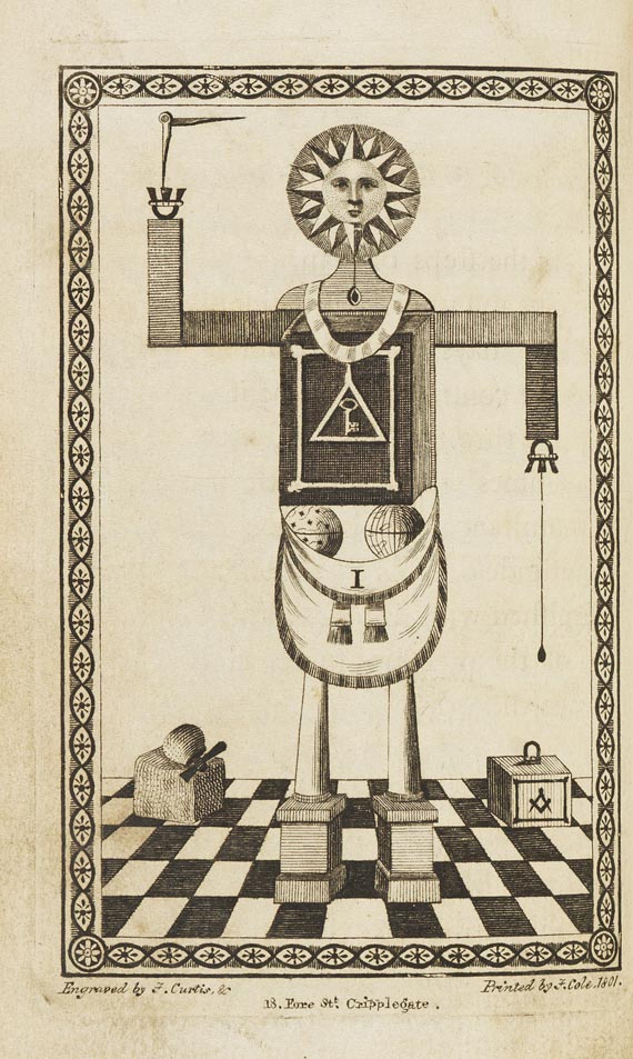 Freimaurer - Cole, J., Illustrations of masonry. 1801
