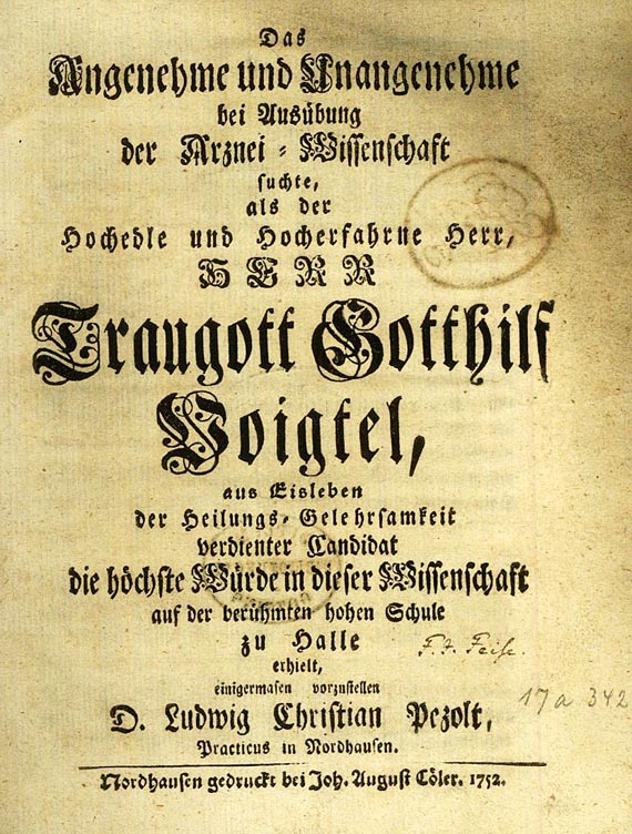 L. C. Pezolt - Arznei-Wissenschaft. 1752