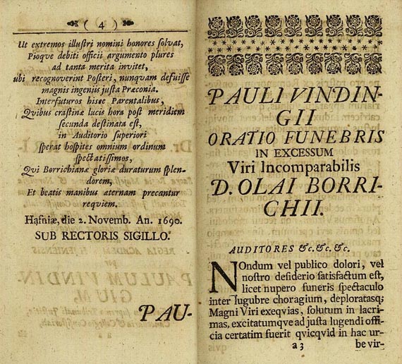 Olaus Borrichius - Dissertationum academicarum. 1714. 2 vols.