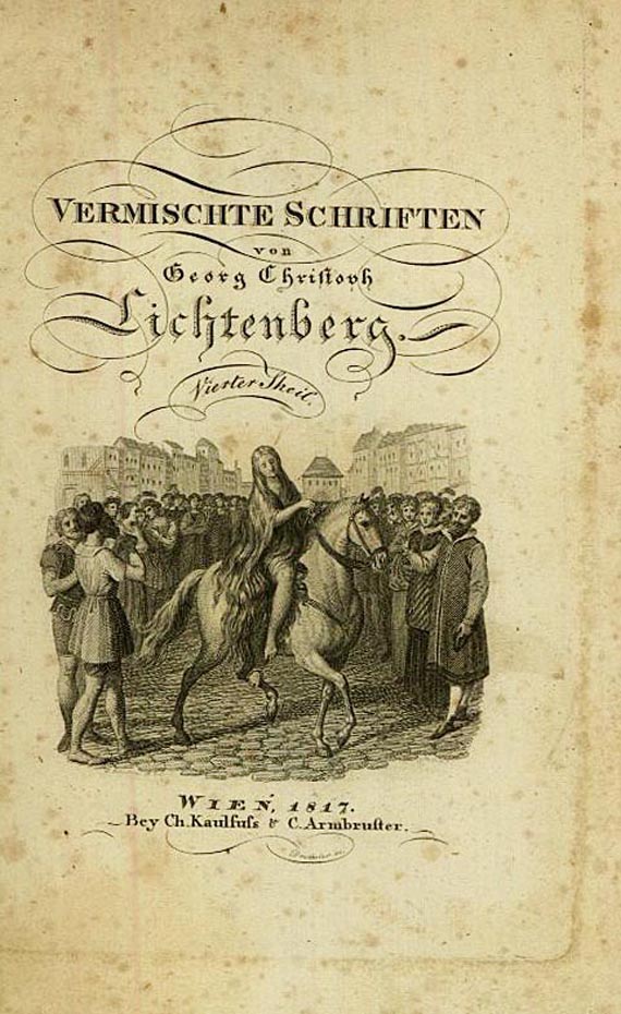 Georg Christoph Lichtenberg - Vermischte Schriften. 1817. 5 Bde.