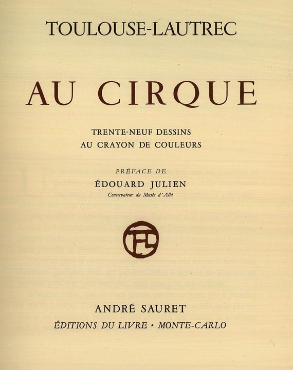 Henri de Toulouse-Lautrec - Julien, Au cirque. 1952