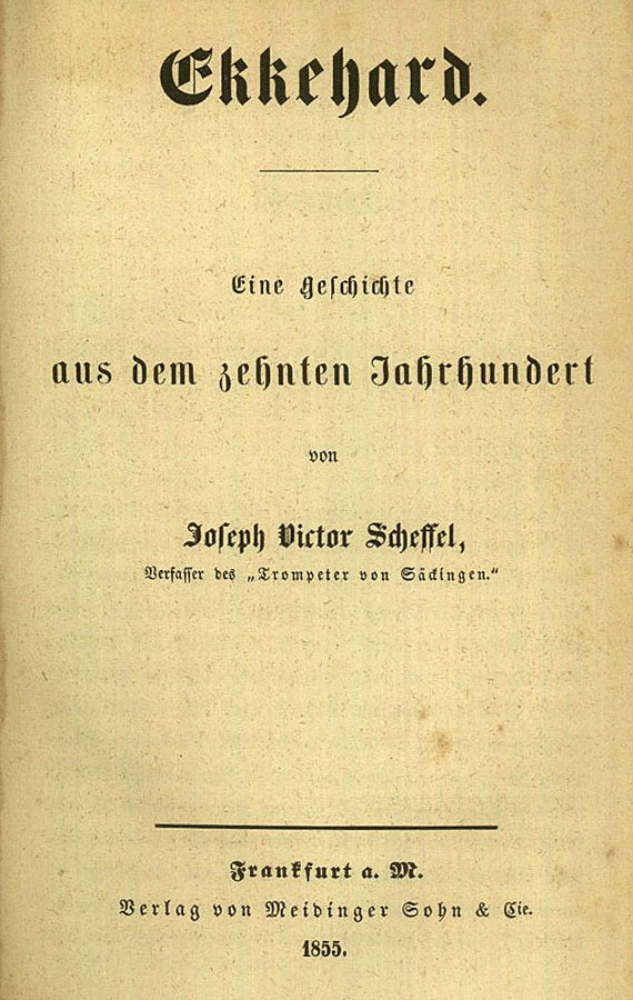 Joseph Victor von Scheffel - Ekkehard. 1855