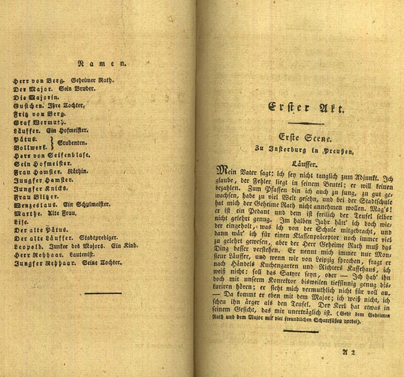 Jakob Michael Reinhold Lenz - Gesammelte Schriften. 4 Bde. 1828-37