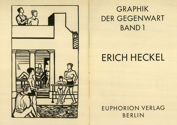 Erich Heckel - Bilderdrucke. 1950 - Dabei: Graphik der Gegenwart. Bd. 1. 1931