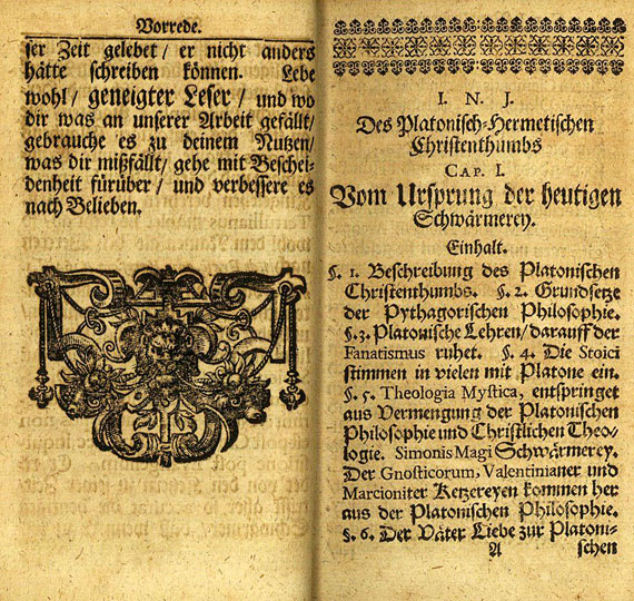 Ehregott Daniel Colberg - Platonisch-Hermetisches Christenthum. 3 Tle. in 1 Bd. 1690.