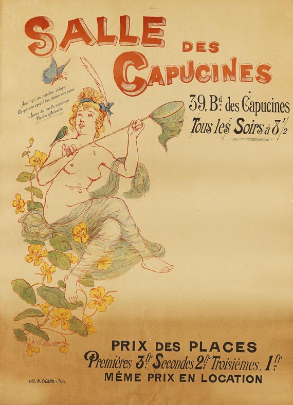 Adolphe Willette - Plakat: Salle de Capucines 39, Bd
