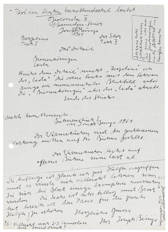 Joseph Beuys - Handschriftlicher Brief - Weitere Abbildung