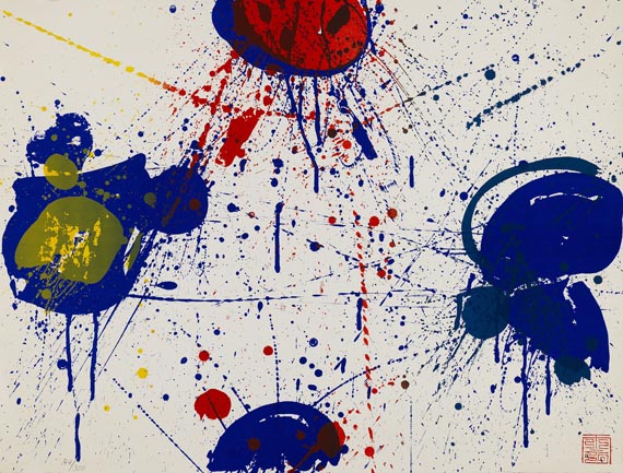 Sam Francis - 2 Blätter: Hurrah for the Red, White and Blue. The upper Red - Weitere Abbildung