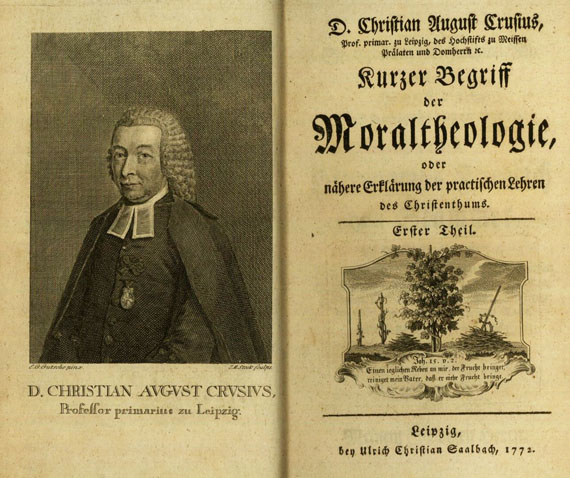 Christian August Crusius - Kurzer Begriff der Moraltheologie (1772).
