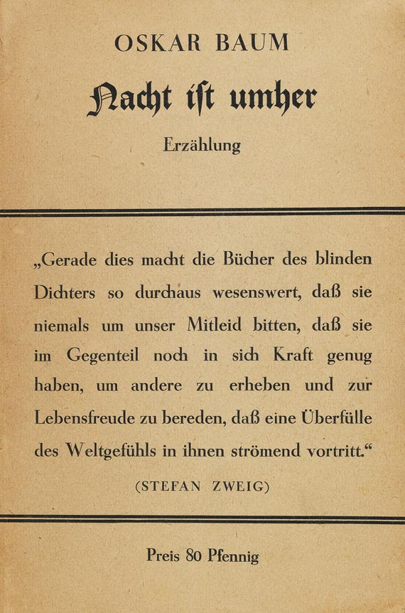 Oskar Baum - Nacht ist umher. 1929. - Weitere Abbildung