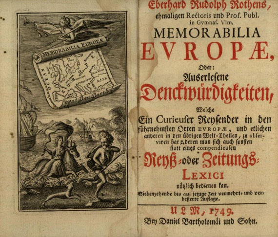 Eberhard Friedrich Rothens - Memoriabilia Evropae. 1749.