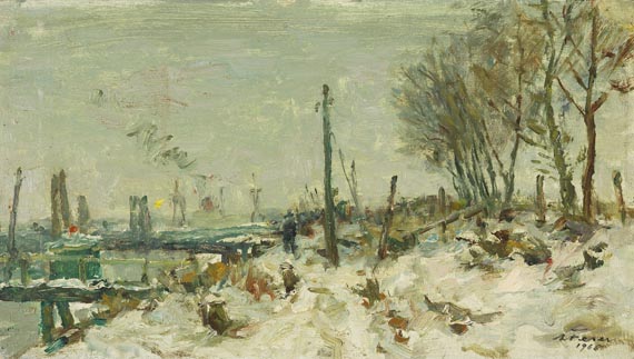 Albert Feser - Hafen im Winter