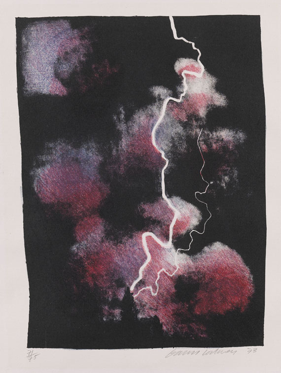David Hockney - Small studie of lightning