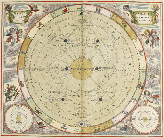  Himmelskarte - 1 Bl. Theoria Lunae. 1661.