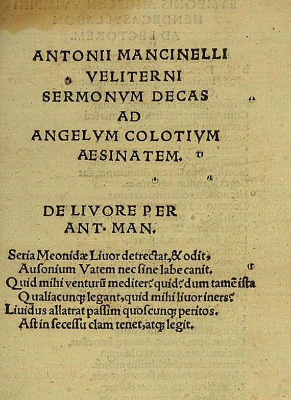 Antonius Mancinelli - Sermonum decas. Straßburg 1510.