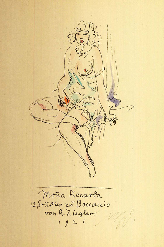 Richard Ziegler - Monna Piccarda, Boccaccio. 1926.