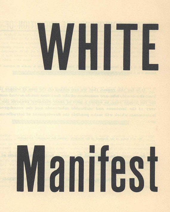 Fontana, L. - White Manifest. 1946.