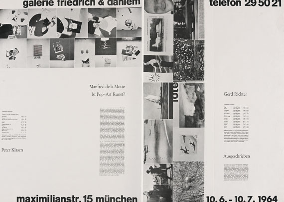 Gerhard Richter - 1 Plakat. 1964. - Weitere Abbildung