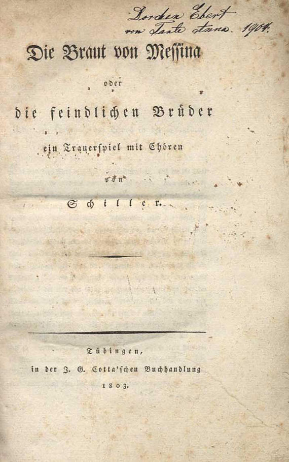 Friedrich von Schiller - Die Braut von Messina. 1803.