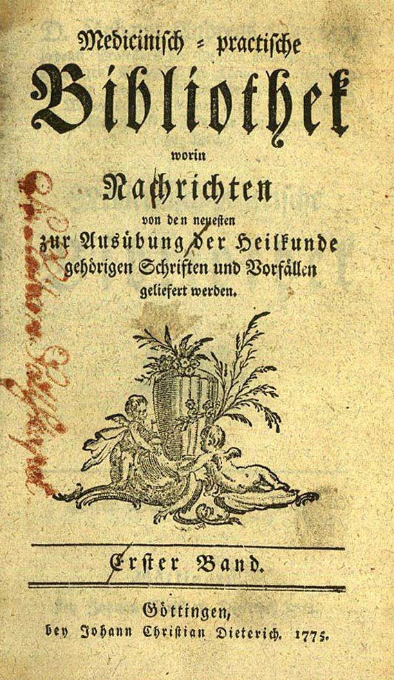 Johann Andreas Murray - Medicinisch-practische Bibliothek. 1774-1780. 3 Bde