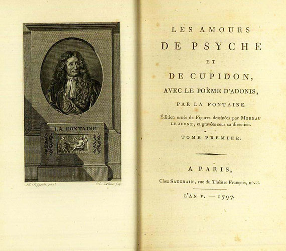 Jean de La Fontaine - Les amours de Psyche et de Cupidon. 2 Bde. 1797.