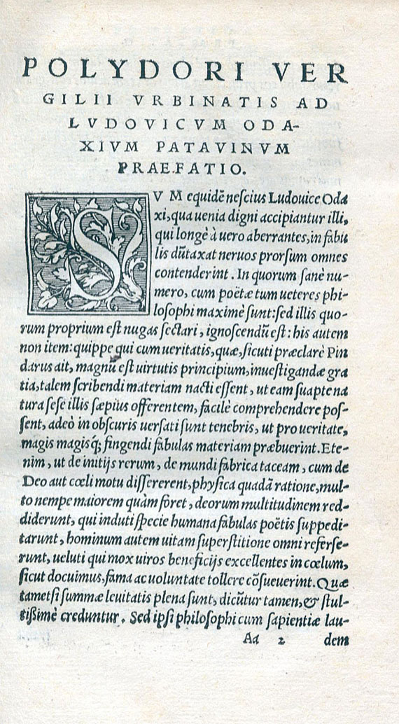  Vergilius Polydorus - De rerum inventoribus. 1540.